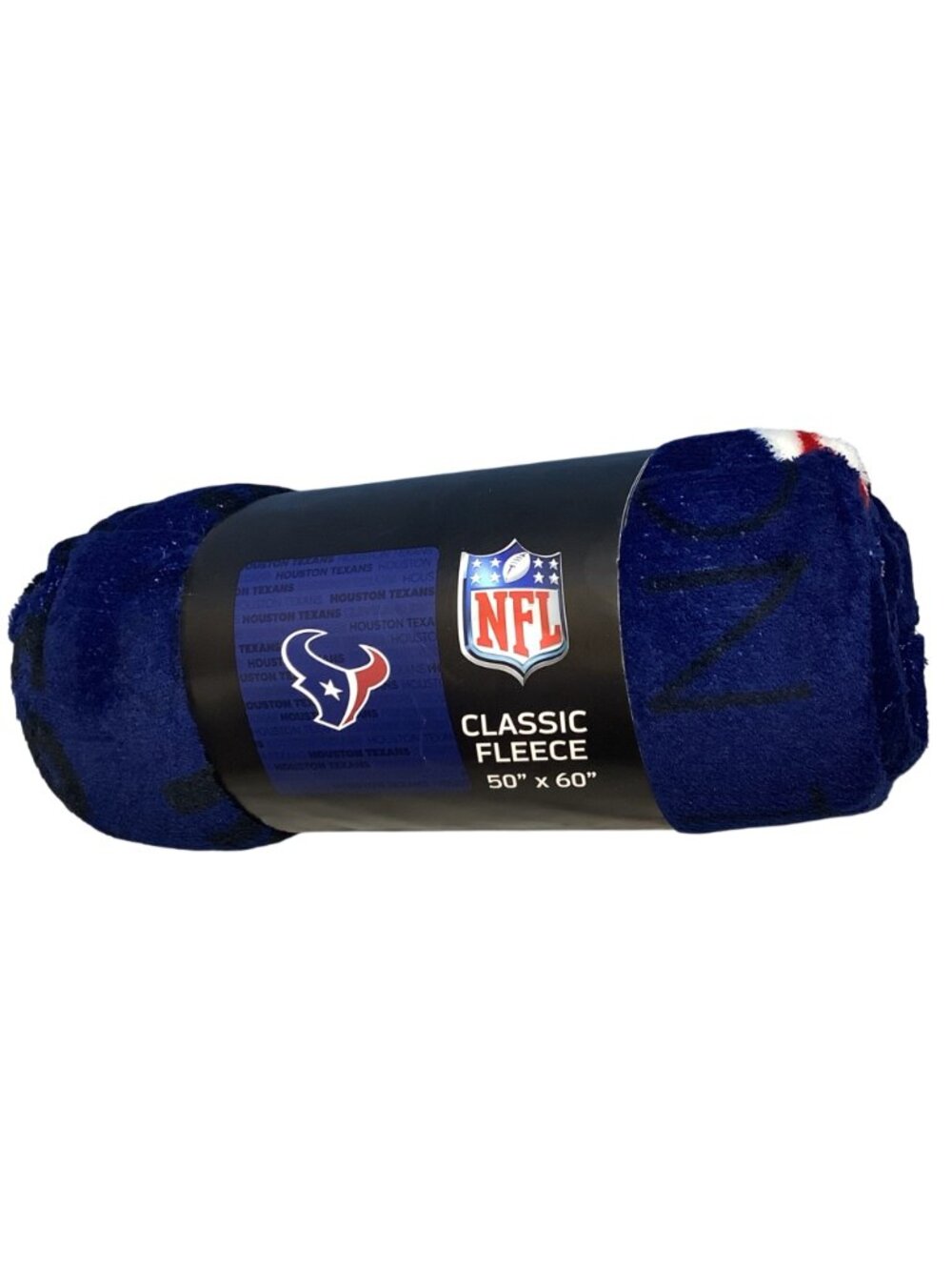 Houston Texans NFL Classic Fleece Blanket 50" x 60" Blue & Red White Soft Warm